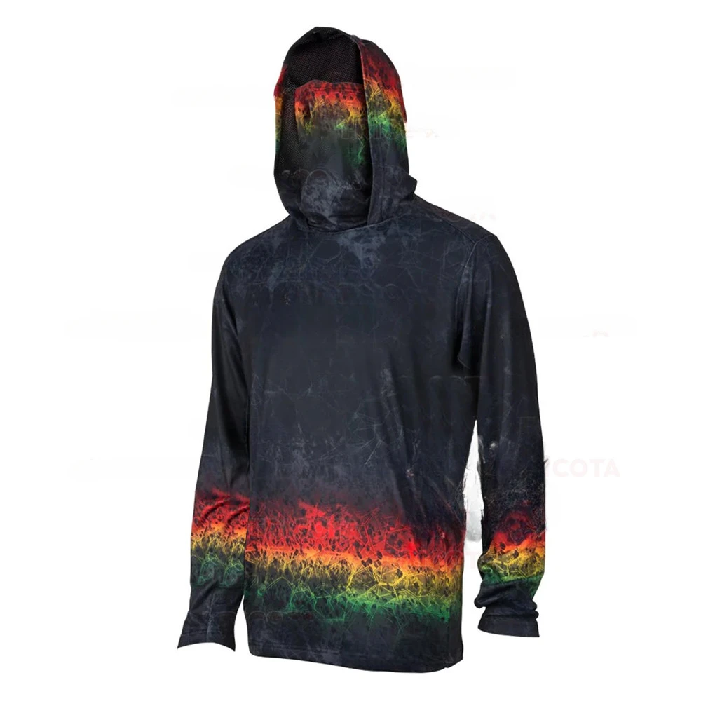 Sports Mask Breathable - Men's Fishing Hoodie Shirts UPF 50+