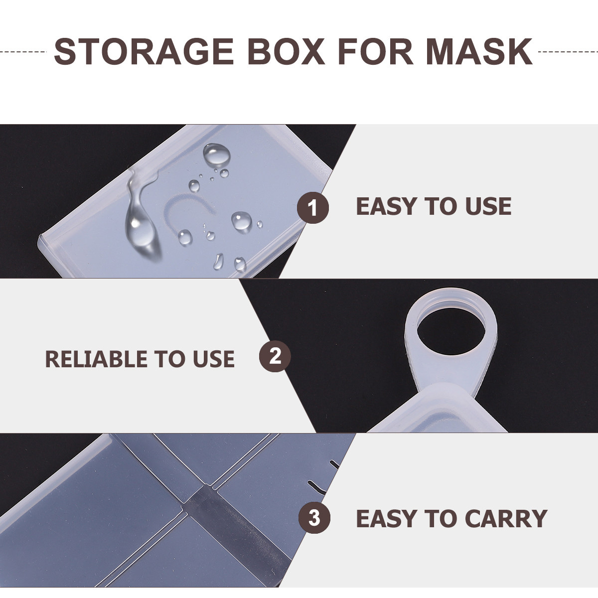 2Pcs Food Grade Silicone Mask  - огляд і ціна Face Mask Storage Box