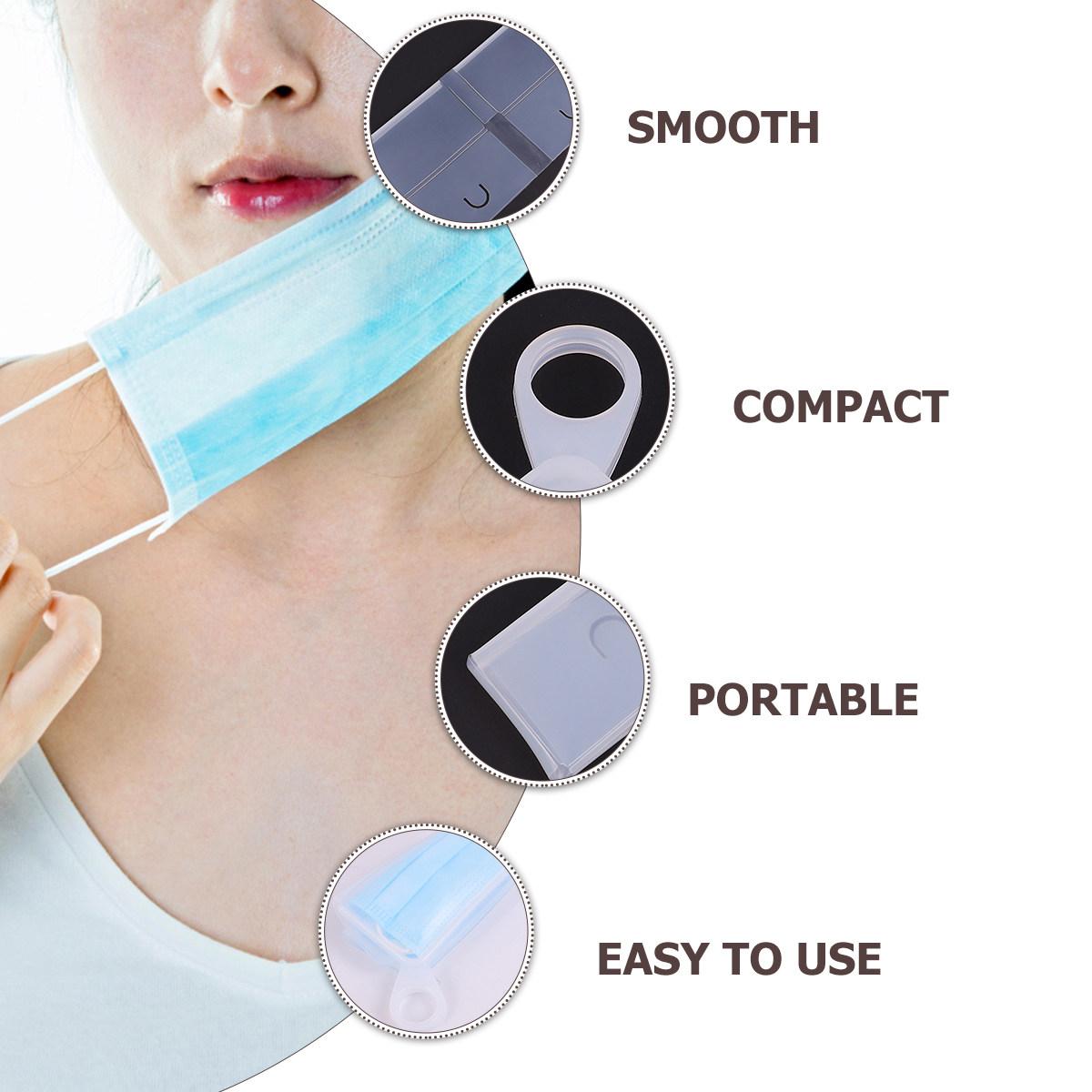 2Pcs Flat Silicone Mask Storag - огляд і ціна Face Mask Storage Box